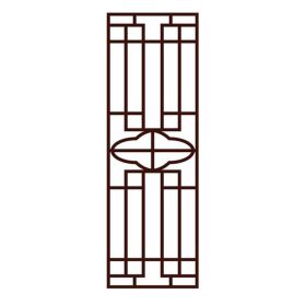 Retro Chinese No Glue Sliding Door Static Film Imitation Redwood Lattice Window Film Frosted Glass Window Film; 15x39 inch