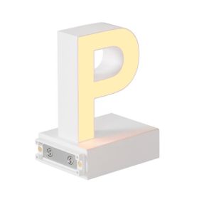 Magnetic LED Light Capital Letter, (P) H3.7" 3000K