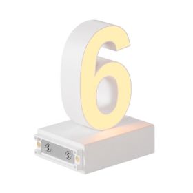 Magnetic LED Light Number, (6) H3.7" 3000K
