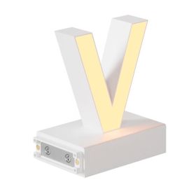 Magnetic LED Light Capital Letter, (V) H3.7" 3000K