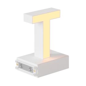 Magnetic LED Light Capital Letter, (T) H3.7" 3000K