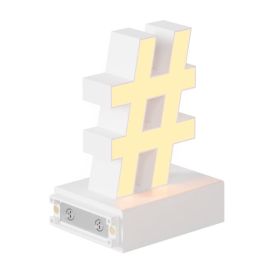 Magnetic LED Light Symbol, (#) H3.7" 3000K