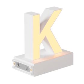 Magnetic LED Light Capital Letter, (K) H3.7" 3000K