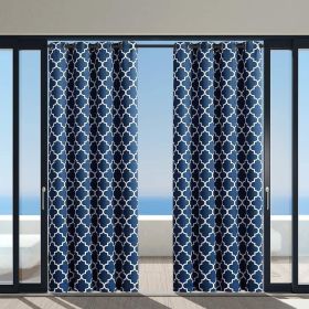 4ft*8.8ft Modern geometric print, perforated curtains, minimalist artistic design, high-quality curtains enhance your home's elegance.