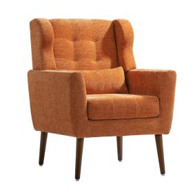 Modern Accent Chair Upholstered Foam Filled Living Room Chairs Comfy Reading Chair Mid Century Modern Chair with Chenille Fabric Lounge Arm Chair