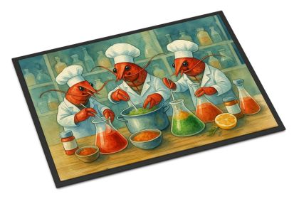 Crawfish Science Doormat Front Door Mat Indoor Outdoor Rugs for Entryway, Non Slip Washable Low Pile, 24H X 36W