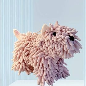 Cute Puppy Shaped Towel,Absorbent Kitchen Towel With Hanging Loop, Towels For Home (Option: Pink)