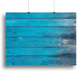 Blue painted wood texture Canvas Print or Poster (Type: Poster Print, size: 12" x 8" / 30cm x 20cm (approx))