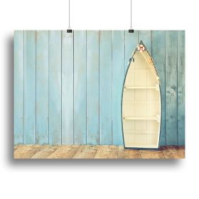 Nautical boat shape shelves Canvas Print or Poster (Type: Poster Print, size: 12" x 8" / 30cm x 20cm (approx))