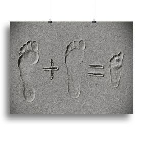 Sand Arithmetic Canvas Print or Poster (Type: Poster Print, size: 28" x 20" / 70cm x 50cm (approx))